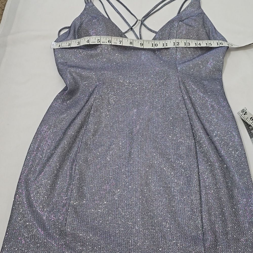 CINDERELLA DIVINE METALLIC MINI DRESS SIZE 8 - Picture 7 of 11